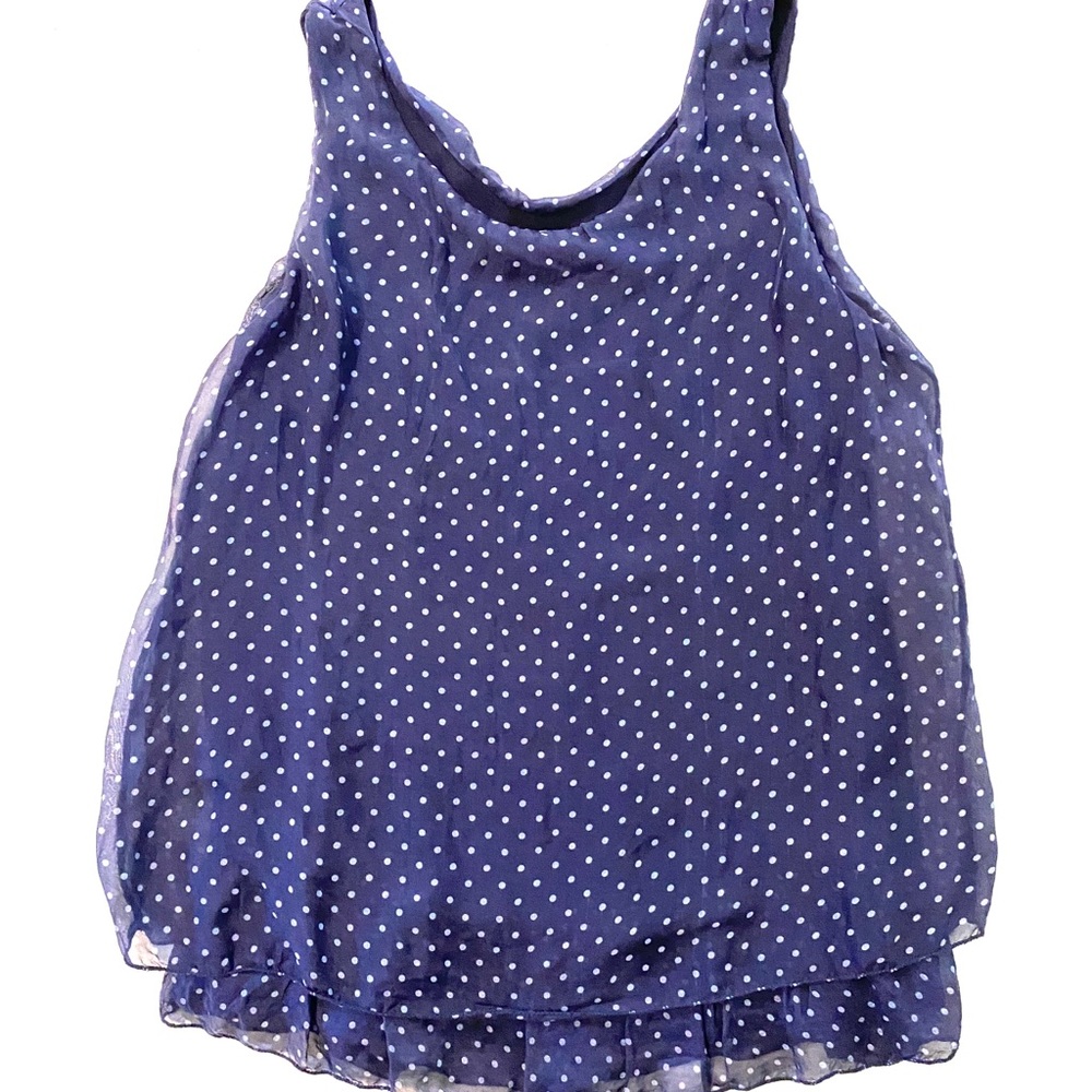 XXL navy polka dotted blouse